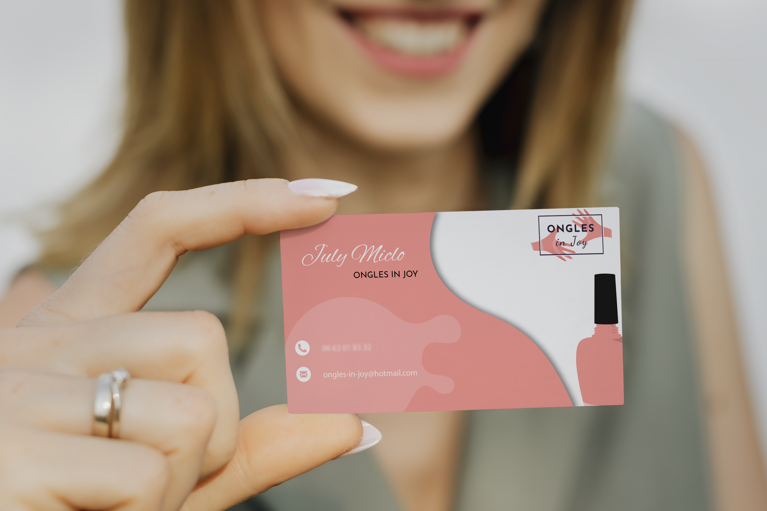 Logo et Cartes de visite Ongles In Joy