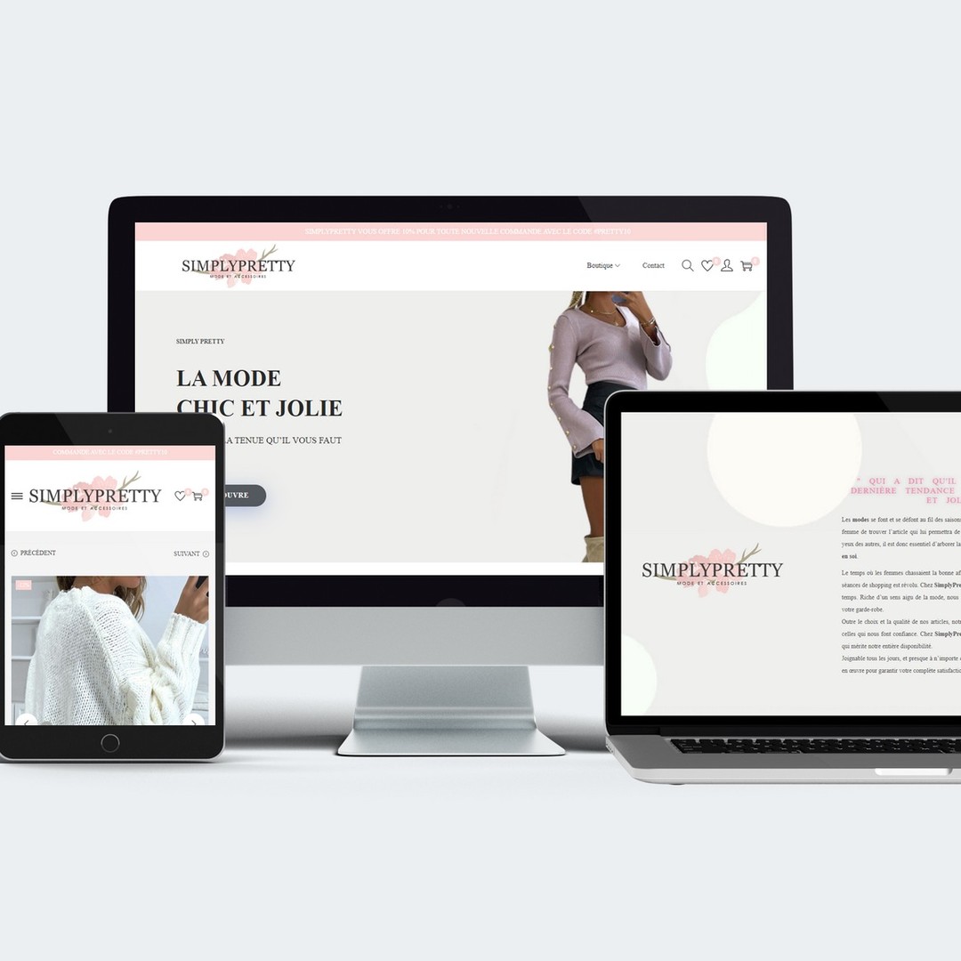Création Site internet et logo pour Simply Pretty