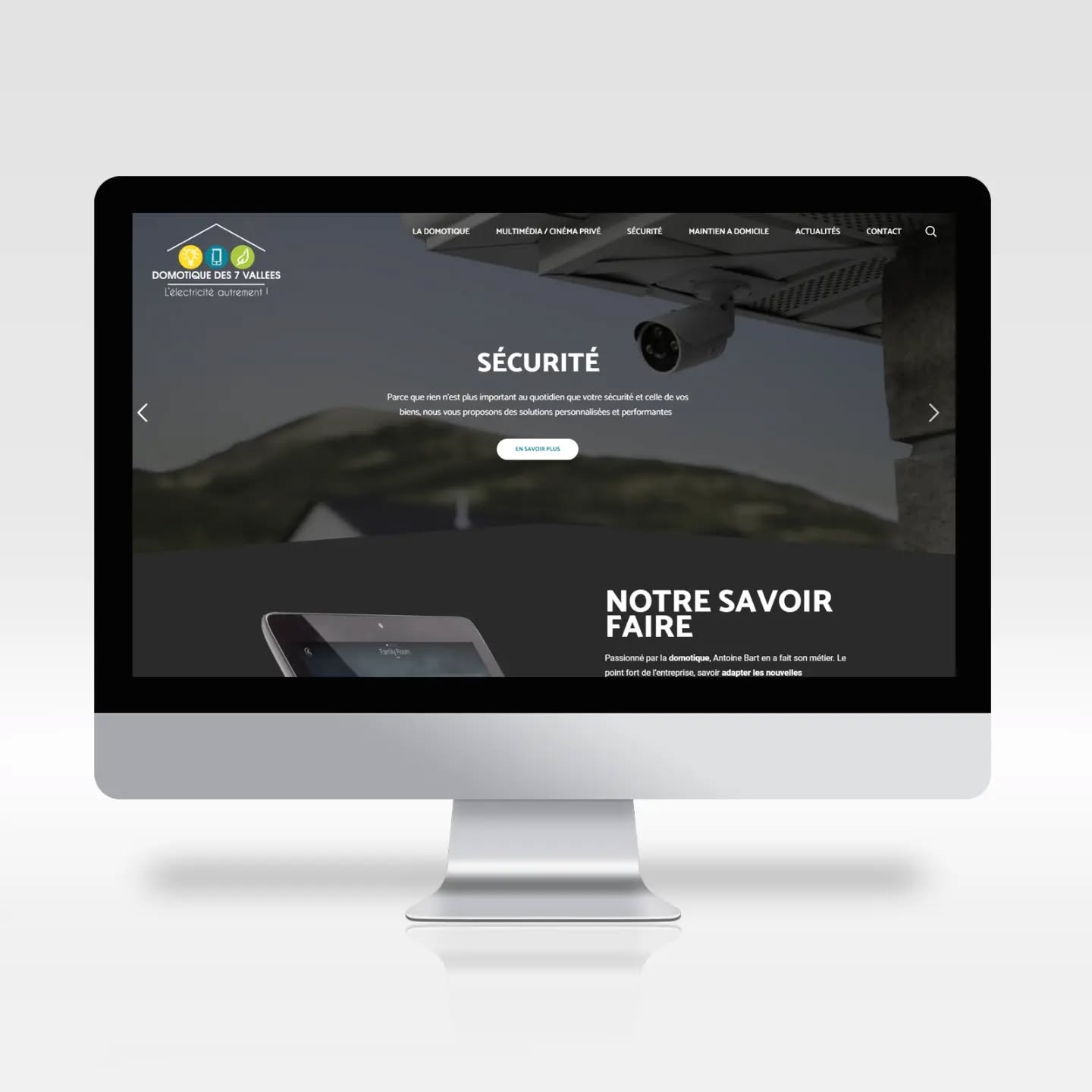 Site web : Domotique des 7 vallées