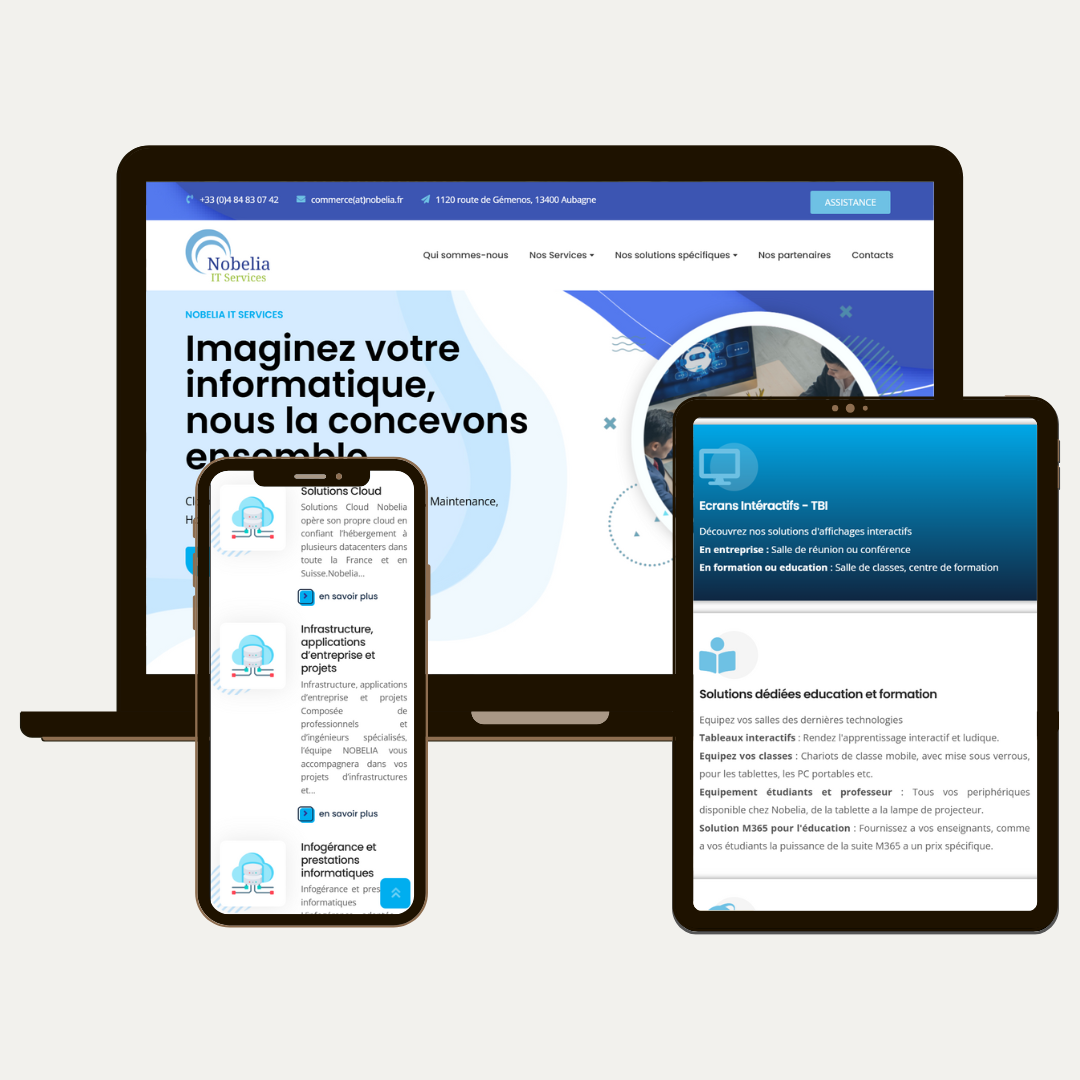 Réalisation du site de Nobelia