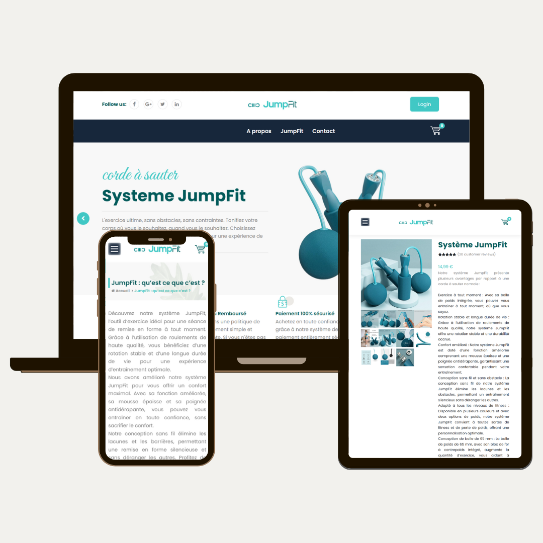 Réalisation du site Jump Fit