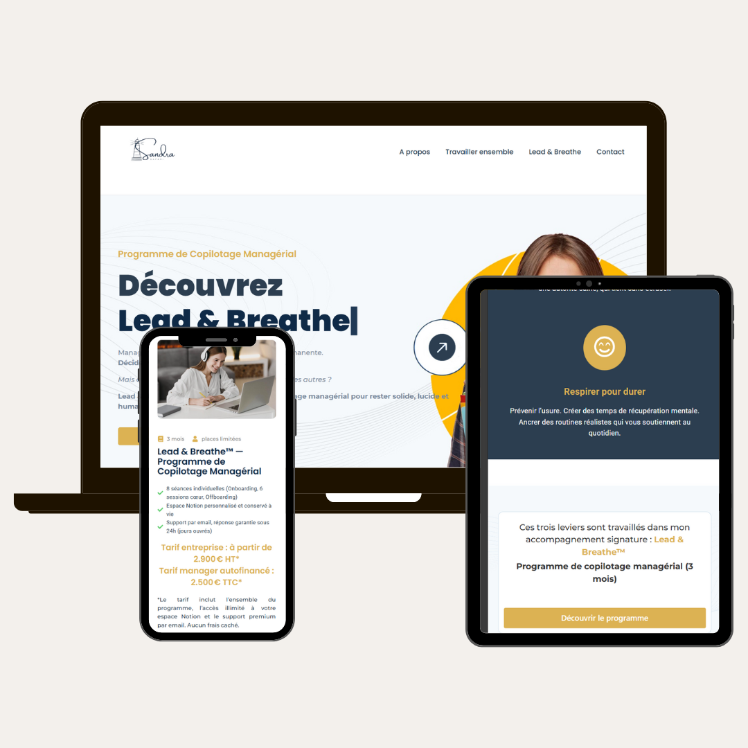Site internet : Sandra Gafari