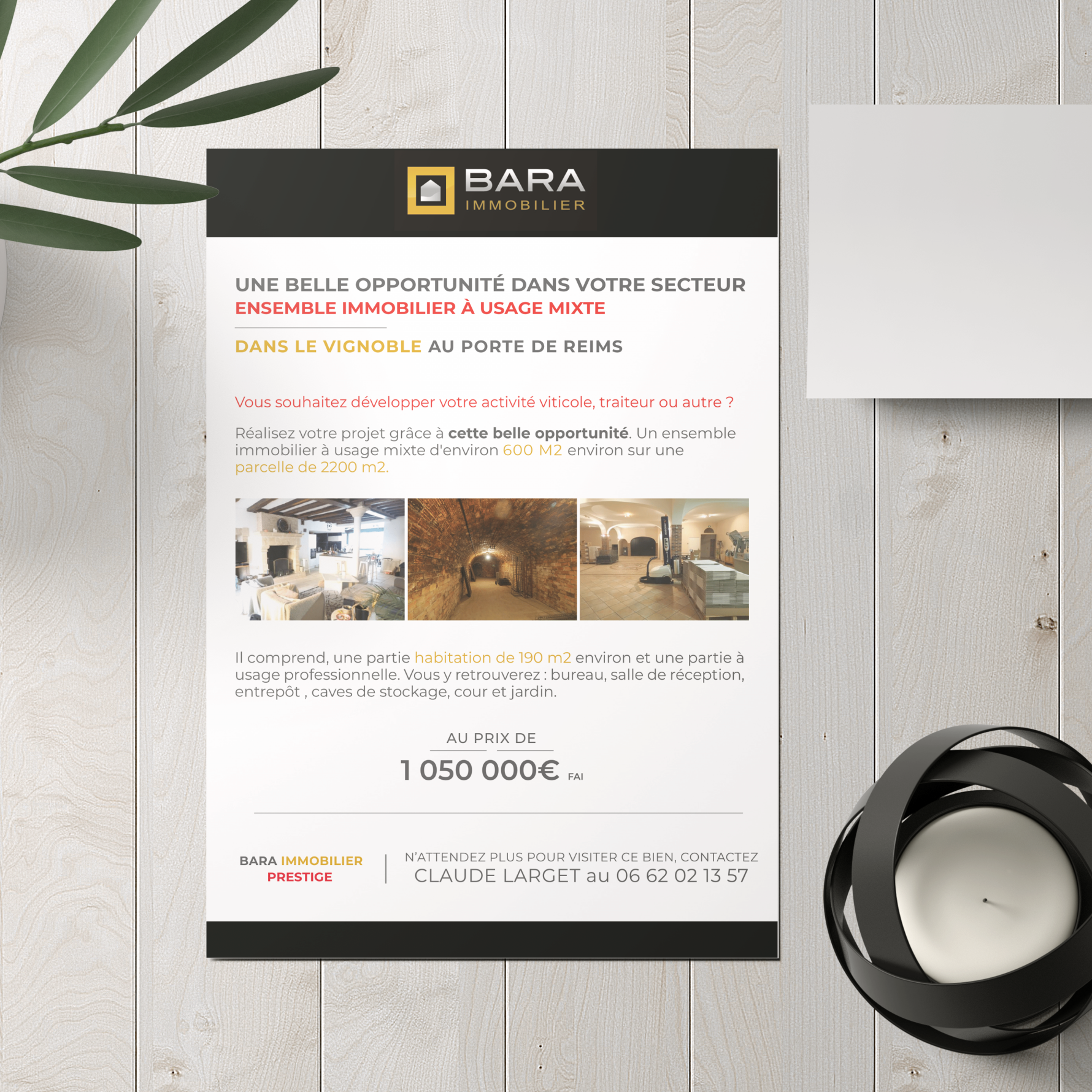 Flyer A4 pour Bara Immobilier